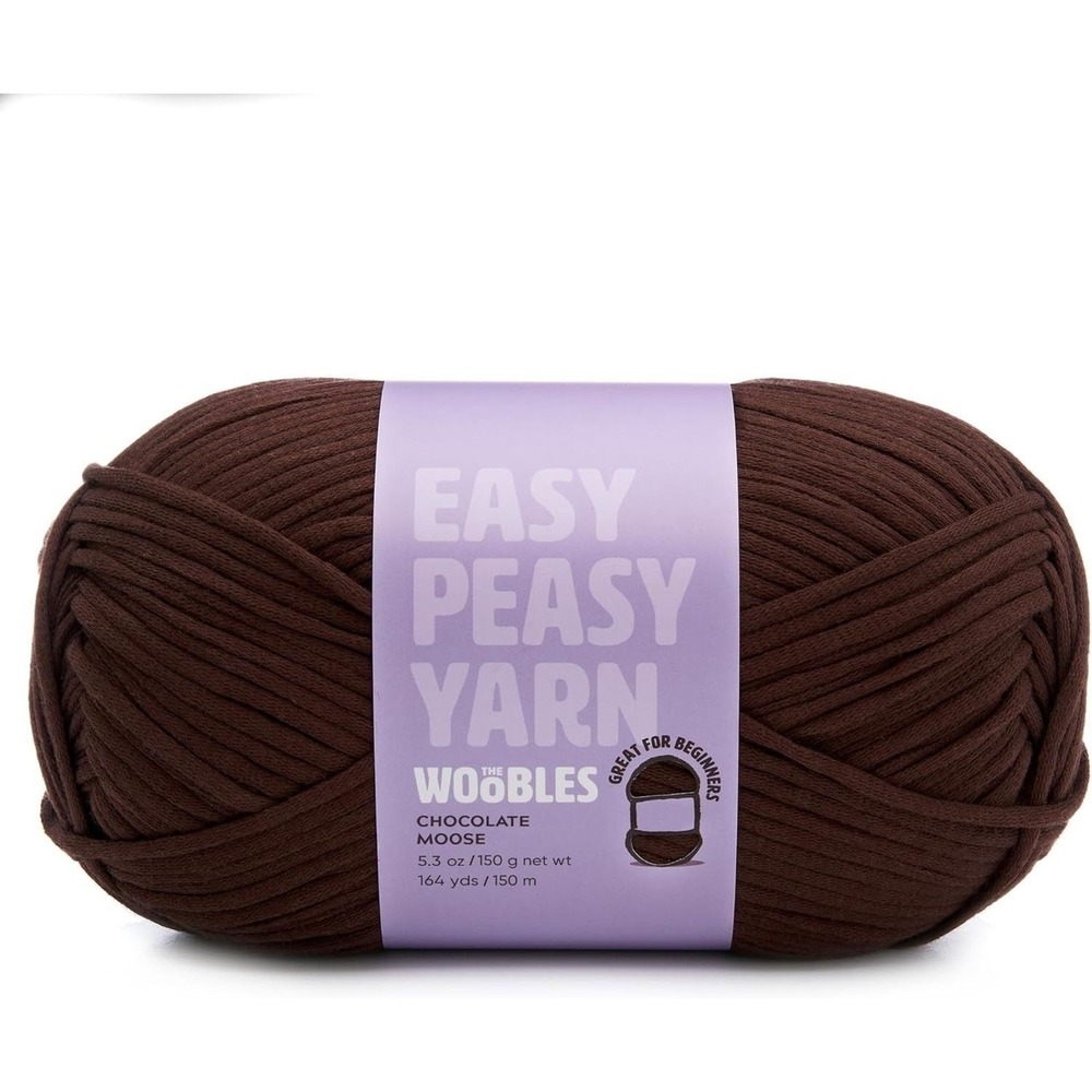 Chocolate Moose Woobles Easy Peasy Yarn Medium 4 Crochet Knitting
